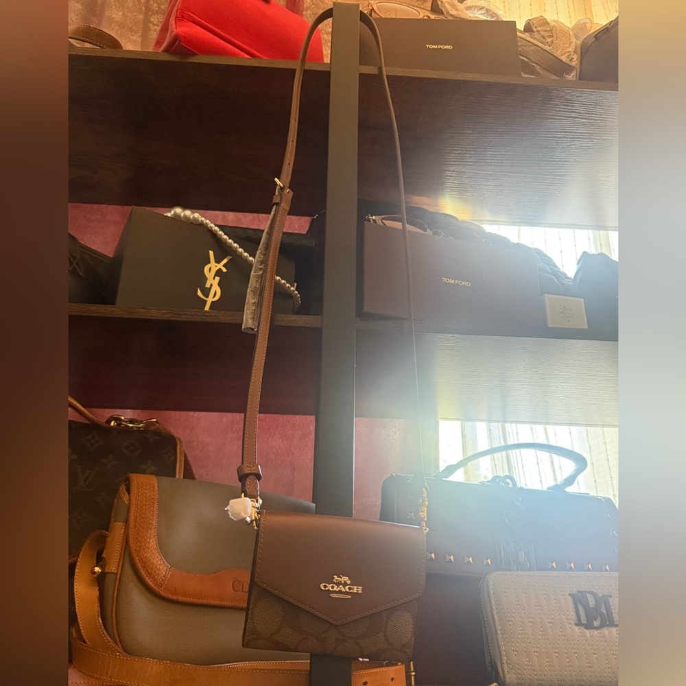 Coach Signature Brown Crossbody Bag
